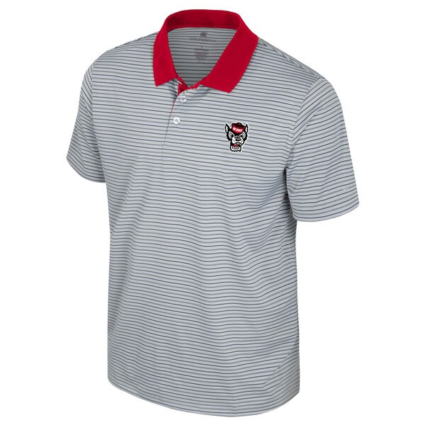 Grey/Red Blackett Stripe Polo - Wol